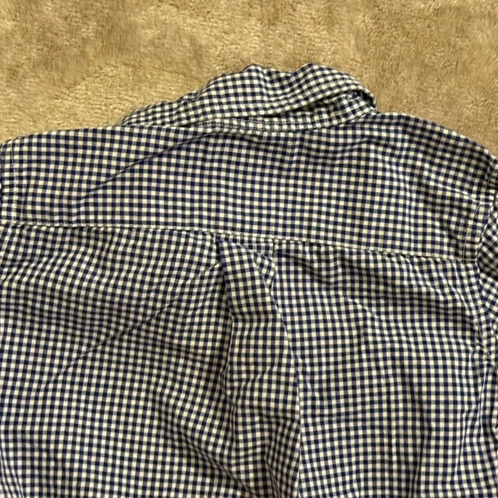 Ralph Lauren Boys Navy Blue Gingham Check Long Sleeve Button Down Shirt 2T